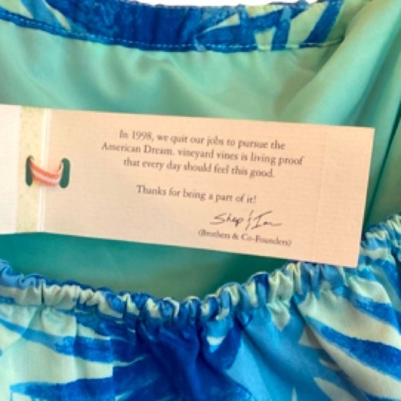 Vineyard Vines One Shoulder Electric Palm Dress Size 4 NWT - Picture 11 of 13